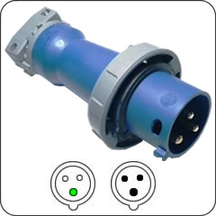 HUBBELL HBL316P6W AC Plug IEC60309 316P6W IEC 309 Pin & Sleeve